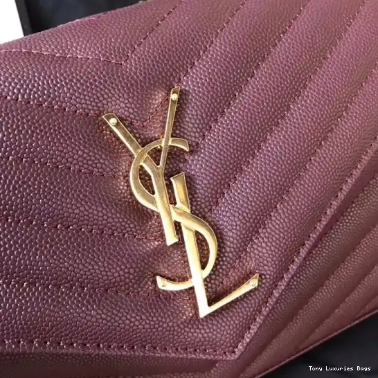 Tony Luxuries MATELASSÉ YSL CHAIN CASSANDRE WALLET 0701